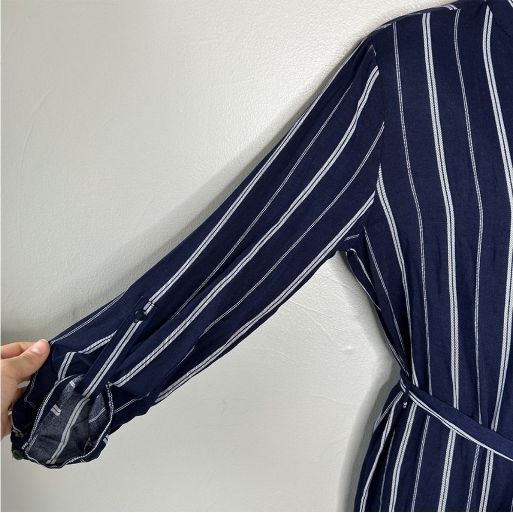 ATMOSPHERE Blue White Striped Dress - Picture 3 of 10